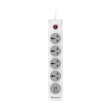 Huntkey 3 Pin 4 Port With USB & Child Protection White PowerStrip # SZN507
